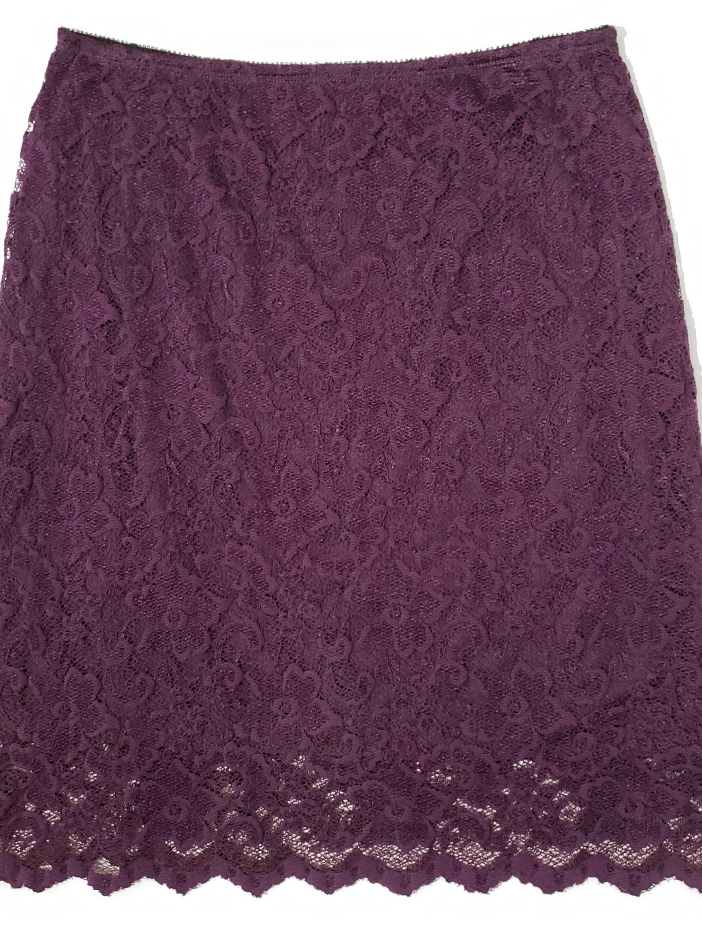 Vintage 90's Georgiou Studio Woman's M Purple Lined Lacework Pencil Skirt